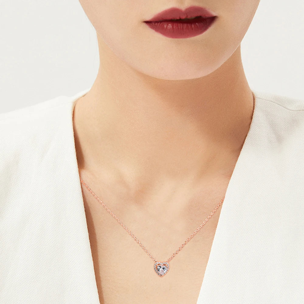 Collier Cœur Cristal - Élégance & séduction